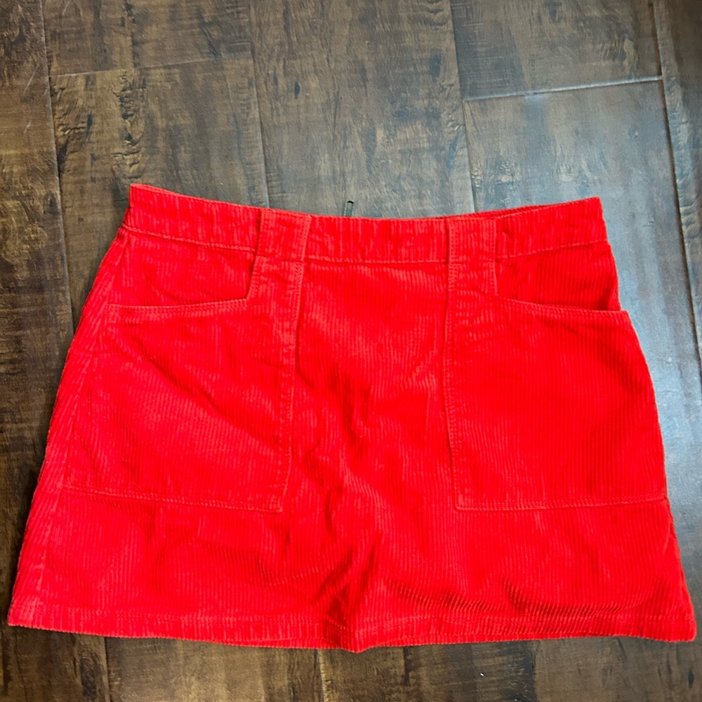 forever 21 mini skirt. red corduroy